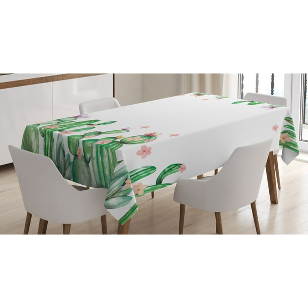Green Cactus on Pink Stripes Rectangle Tablecloth 54 x 54 Inch Romantic Table Cloth Modern Table Linen Cover for Dining Room Kitchen Party Home Decoration Green Cactus on Pink Stripes Rectangle Tablecloth 54 x 54 Inch Romantic Table Cloth Modern Table Linen Cover for Dining Room Kitchen Party Home Decoration